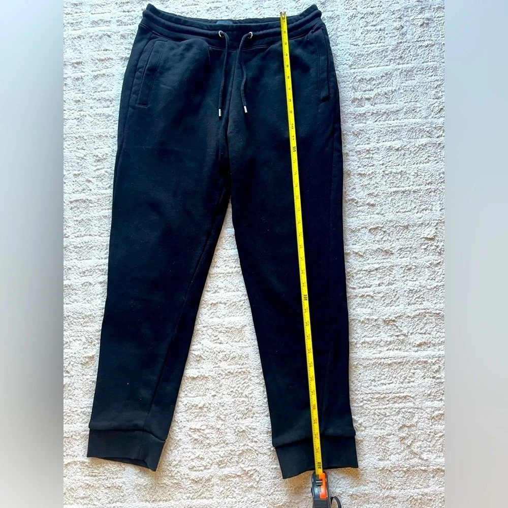 H&M Black Joggers with Tapered Ankle and Elastic Waistband
